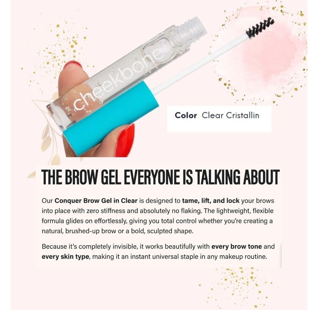 Cheekbone Beauty - Conquer Brow Gel - Clear Cristallin *Limited Edition* *NEW!*